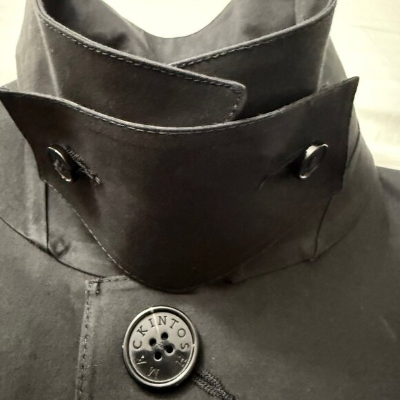 MACKINTOSHI black Oxford bonded cotton trench coat  size 40 $1195 + tax - Picture 15 of 16
